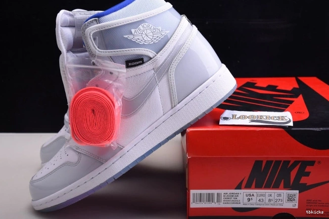 Cheap TB Air Zoom Jordan CK6637-104 Racer Retro 1 High White Blue 0825